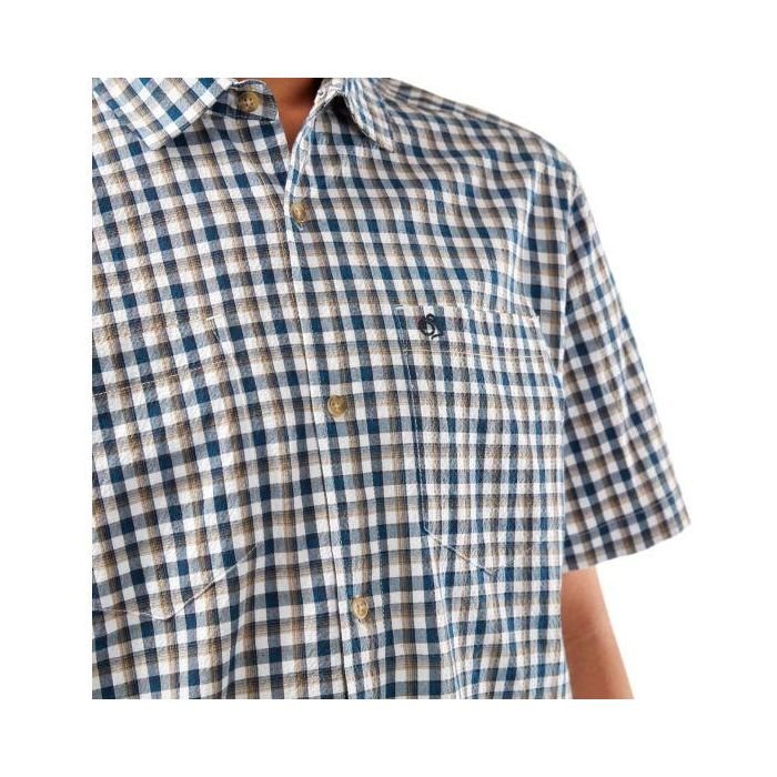 Craghoppers Nour Short Sleeved Check Shirt - Blue Navy Check