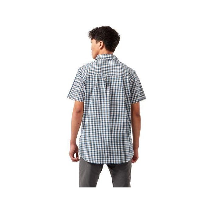 Craghoppers Nour Short Sleeved Check Shirt - Blue Navy Check