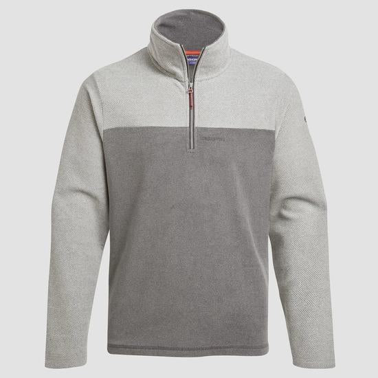 Craghoppers Reon Half Zip Fleece - Soft Grey Marl / Black Pepper Marl