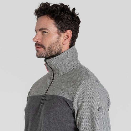 Craghoppers Reon Half Zip Fleece - Soft Grey Marl / Black Pepper Marl