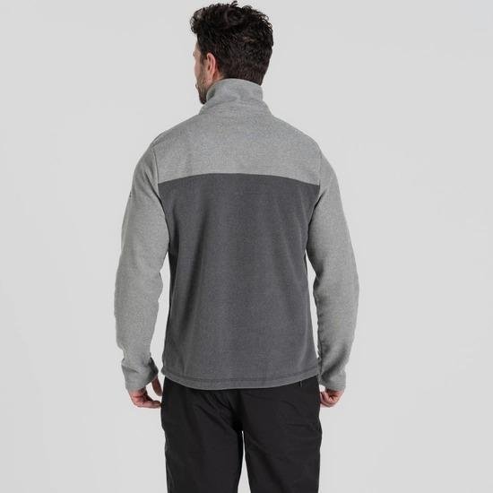Craghoppers Reon Half Zip Fleece - Soft Grey Marl / Black Pepper Marl
