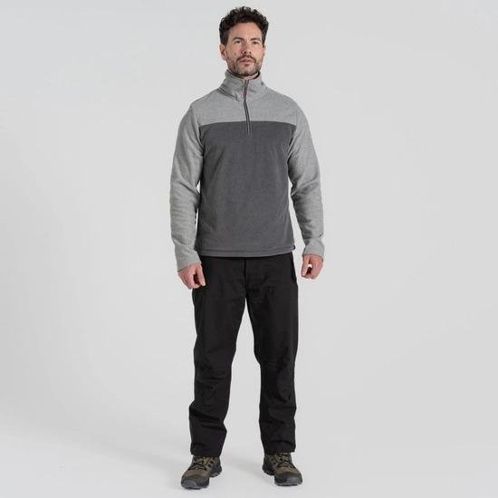 Craghoppers Reon Half Zip Fleece - Soft Grey Marl / Black Pepper Marl