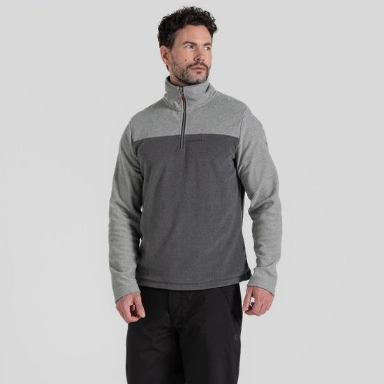 Craghoppers Reon Half Zip Fleece - Soft Grey Marl / Black Pepper Marl