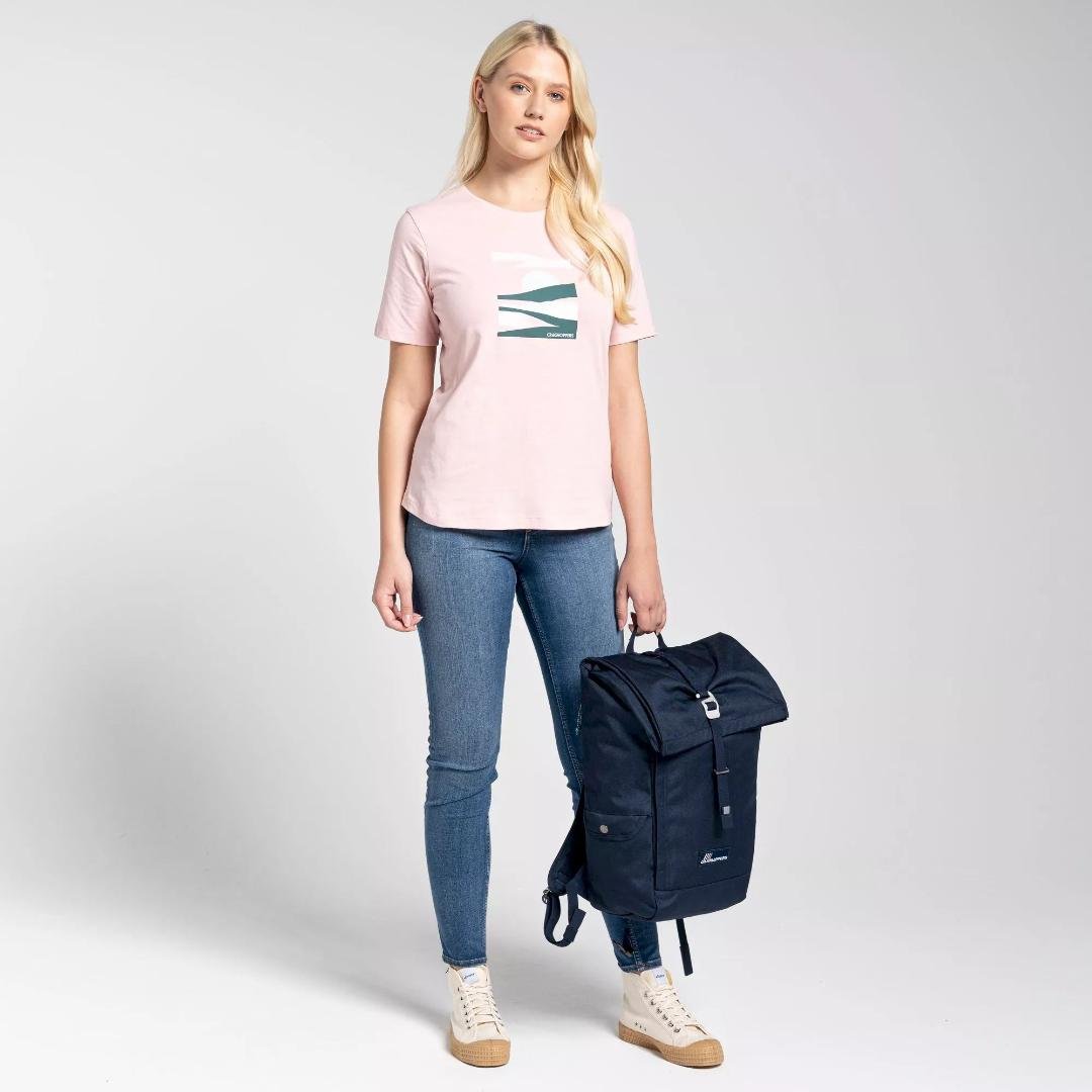 Craghoppers Women's Ally Short Sleeved T-Shirt - Pink Clay Sunset