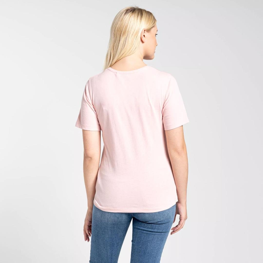 Craghoppers Women's Ally Short Sleeved T-Shirt - Pink Clay Sunset