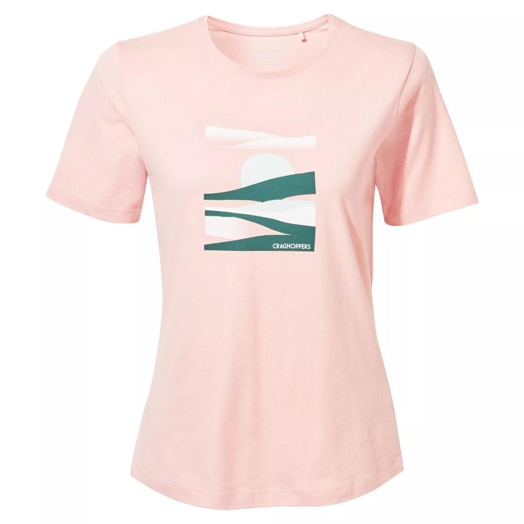 Craghoppers Women's Ally Short Sleeved T-Shirt - Pink Clay Sunset