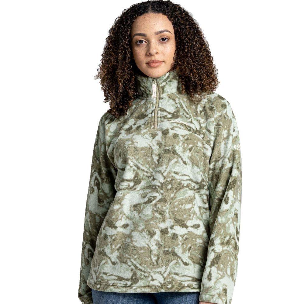 Craghoppers Women's Lani Half Zip Fleece - Willow Green Print