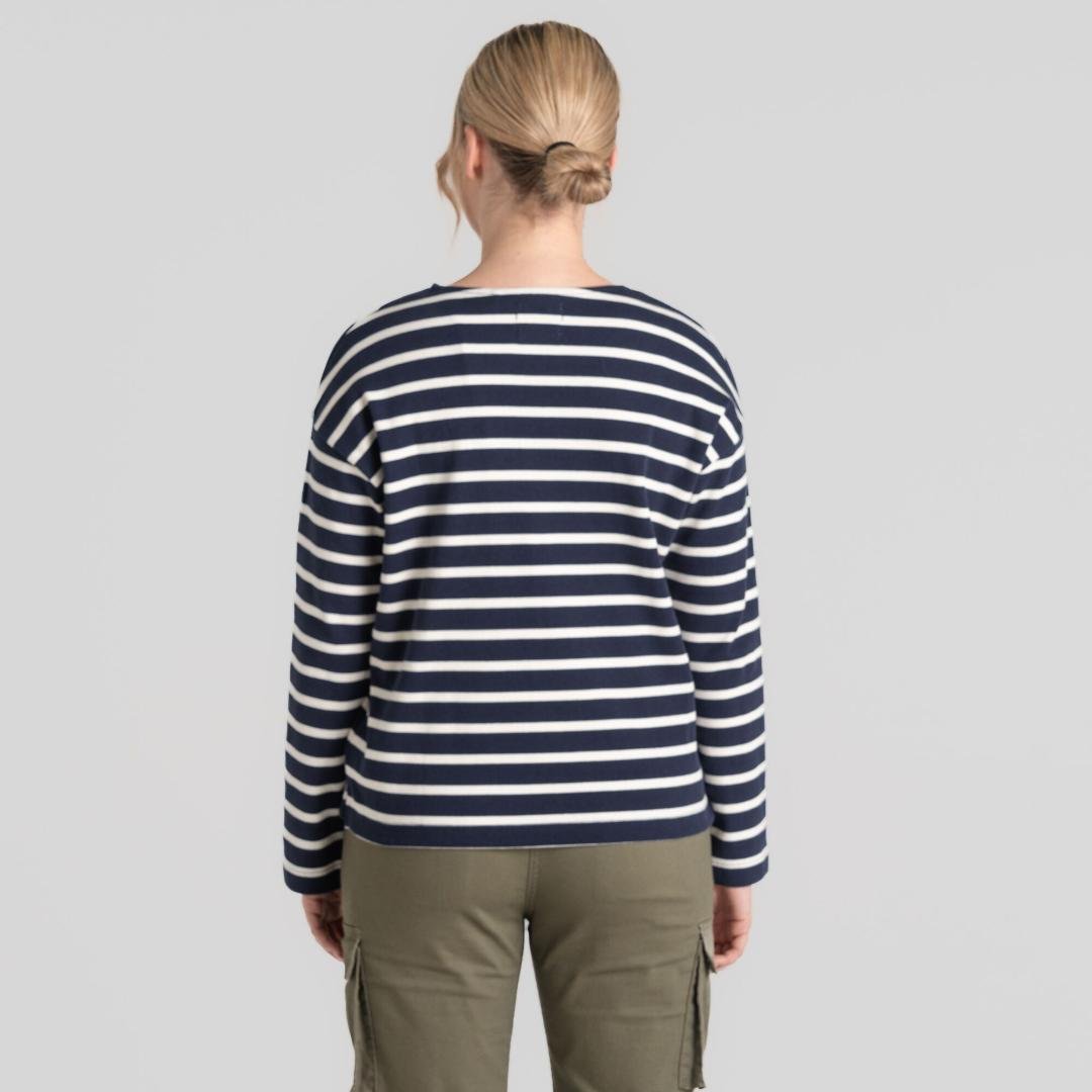Craghoppers Women's Sinead Long Sleeved Top - Blue Navy / Calico Stripe