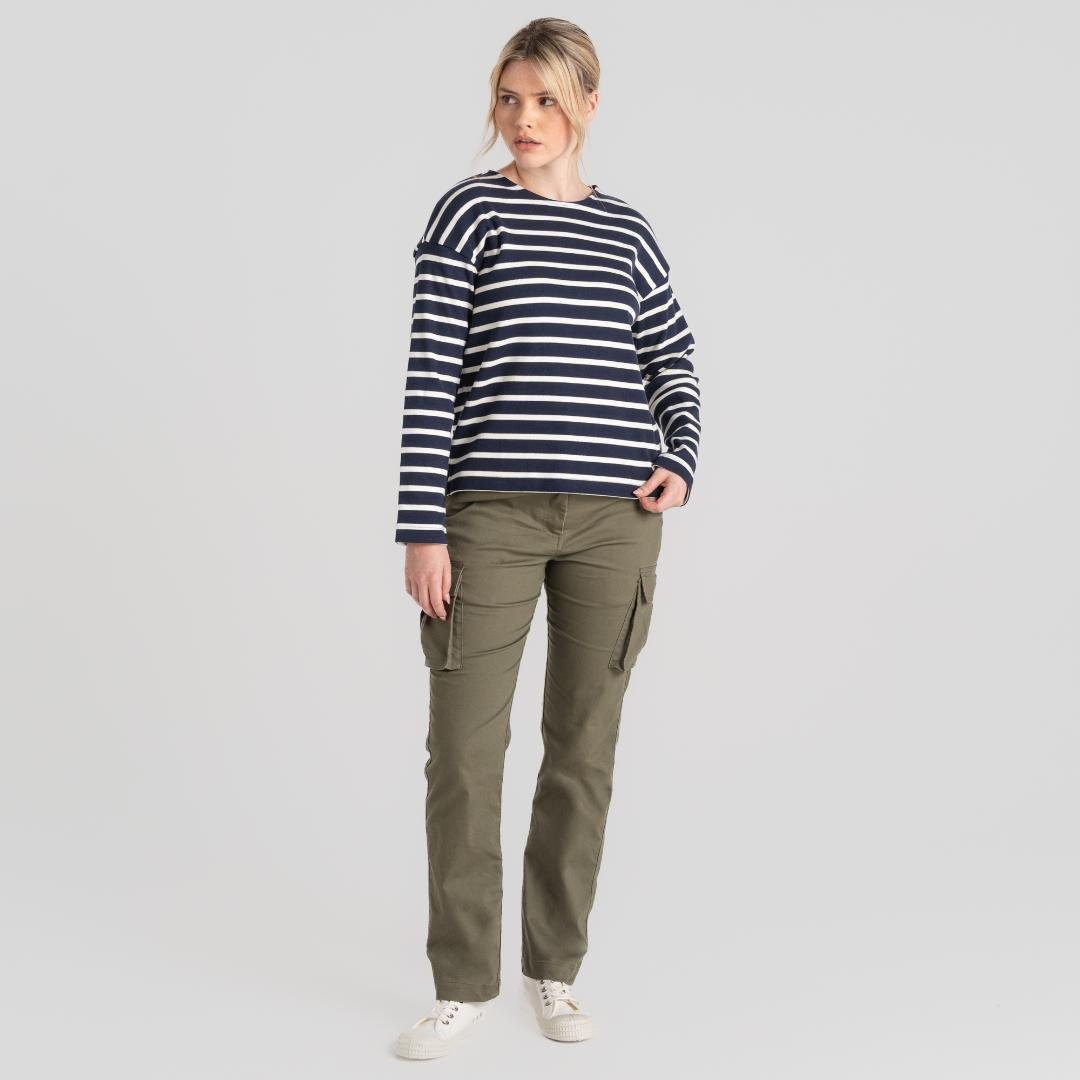 Craghoppers Women's Sinead Long Sleeved Top - Blue Navy / Calico Stripe