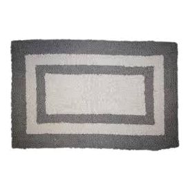 Eaton Bath Mat Grey/White