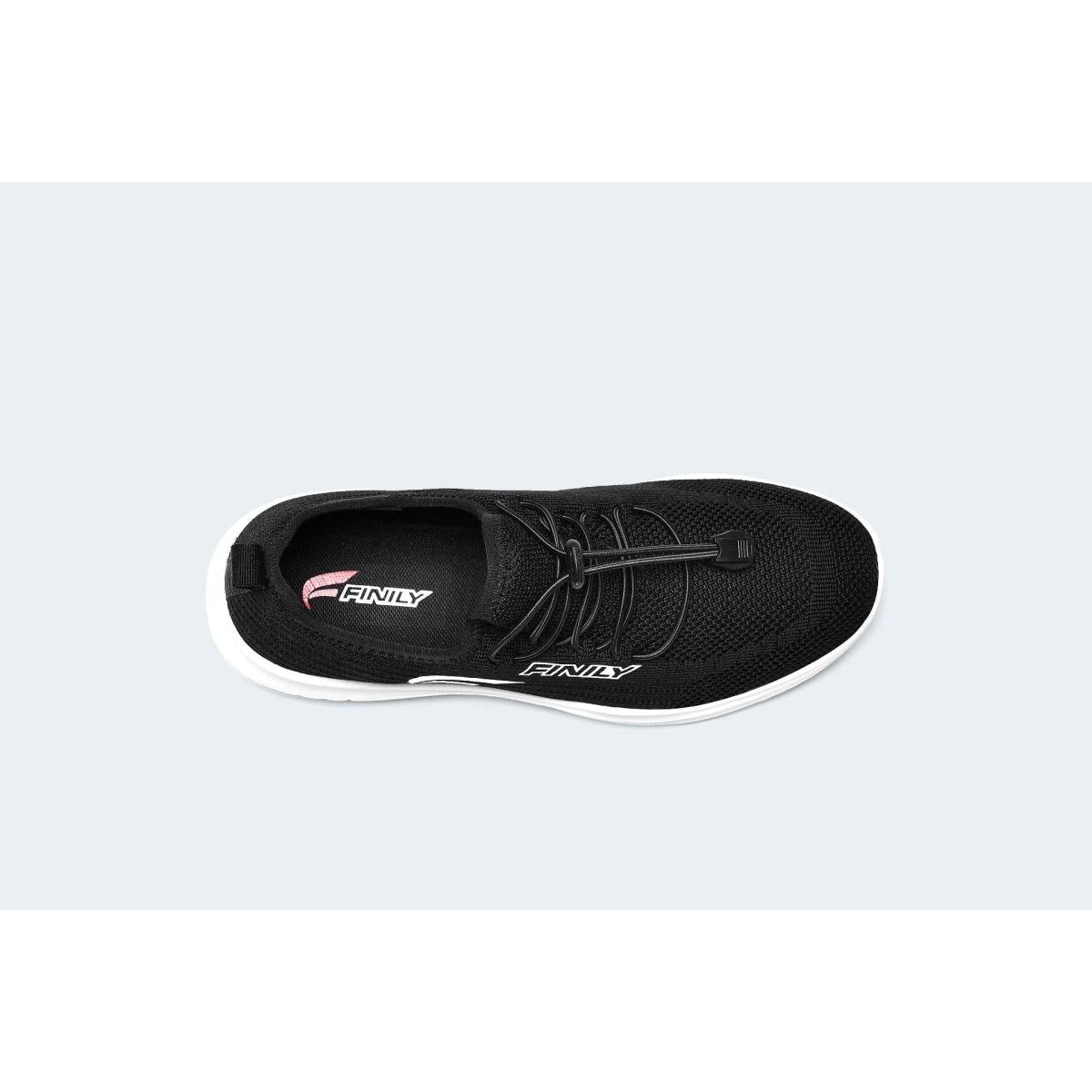 Finily Rina Women's Trainer with Elastic Laces - Black