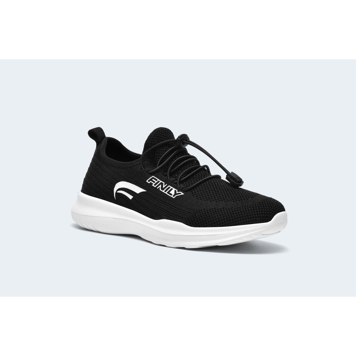Finily Rina Women's Trainer with Elastic Laces - Black