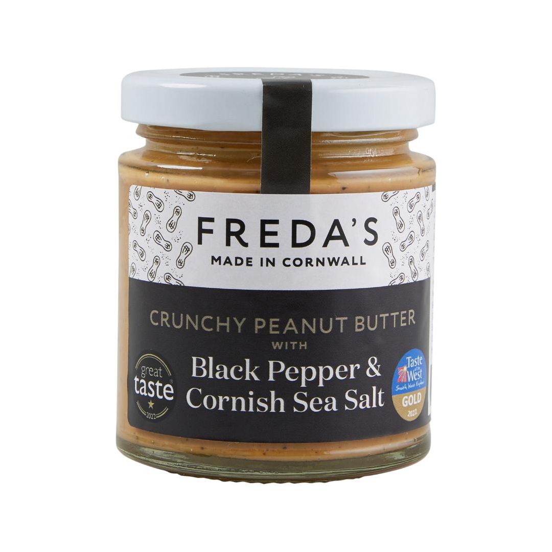 Freda’s Crunchy Peanut Butter with Black Pepper & Cornish Sea Salt 180g