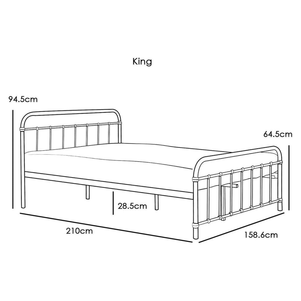 Henley Black Victorian Metal Bed
