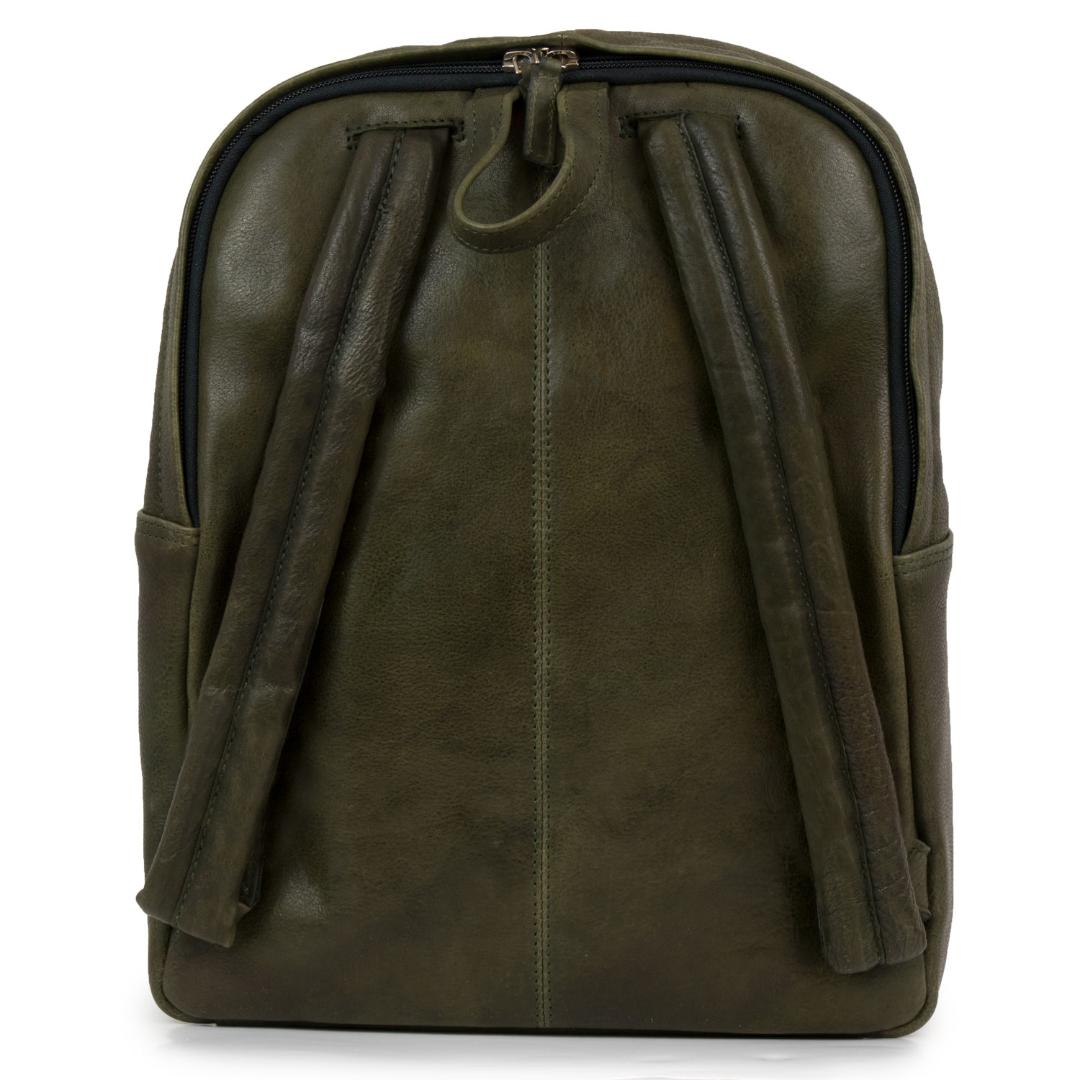 Hide Park Adriana Women’s Olive Leather Backpack - One Size