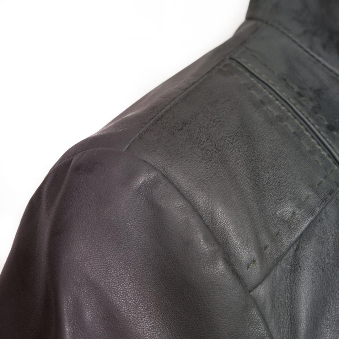 Hidepark May: Women’s Grey Leather Jacket