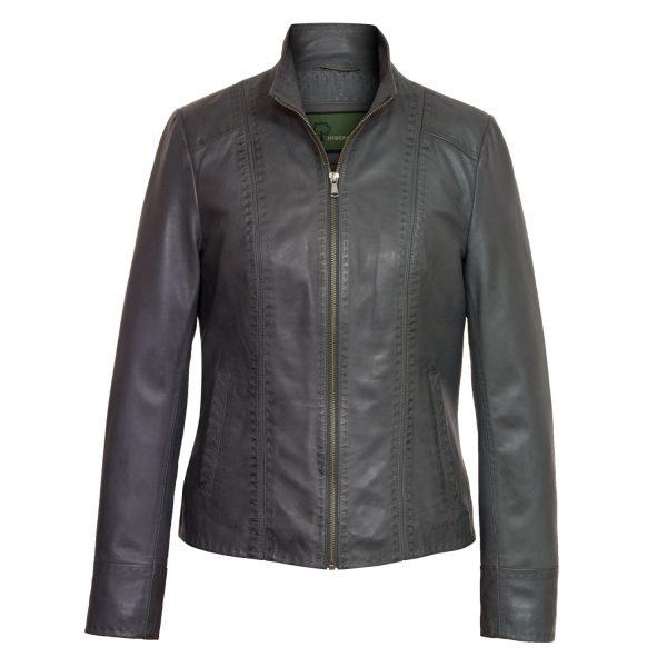 Hidepark May: Women’s Grey Leather Jacket