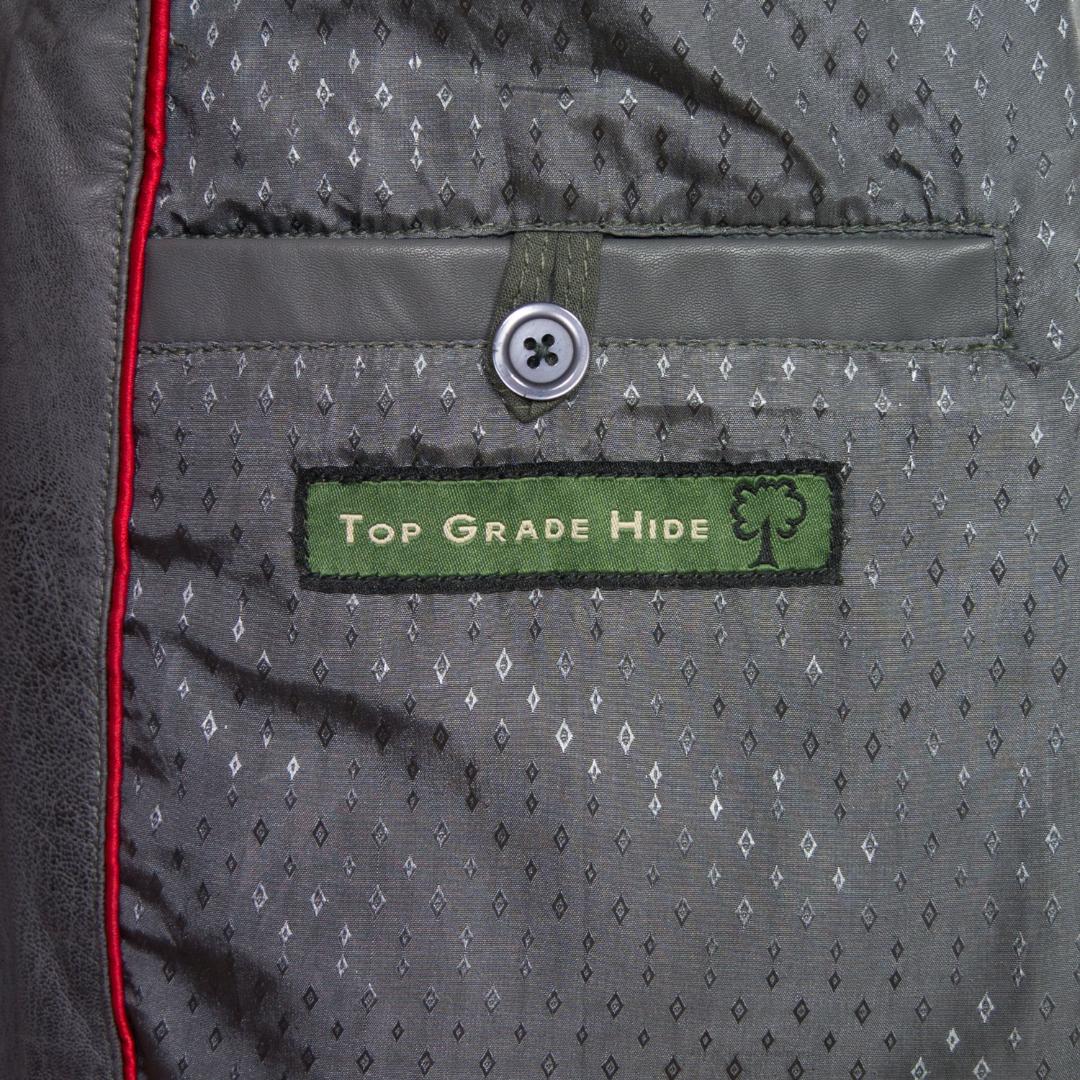 Hidepark May: Women’s Grey Leather Jacket