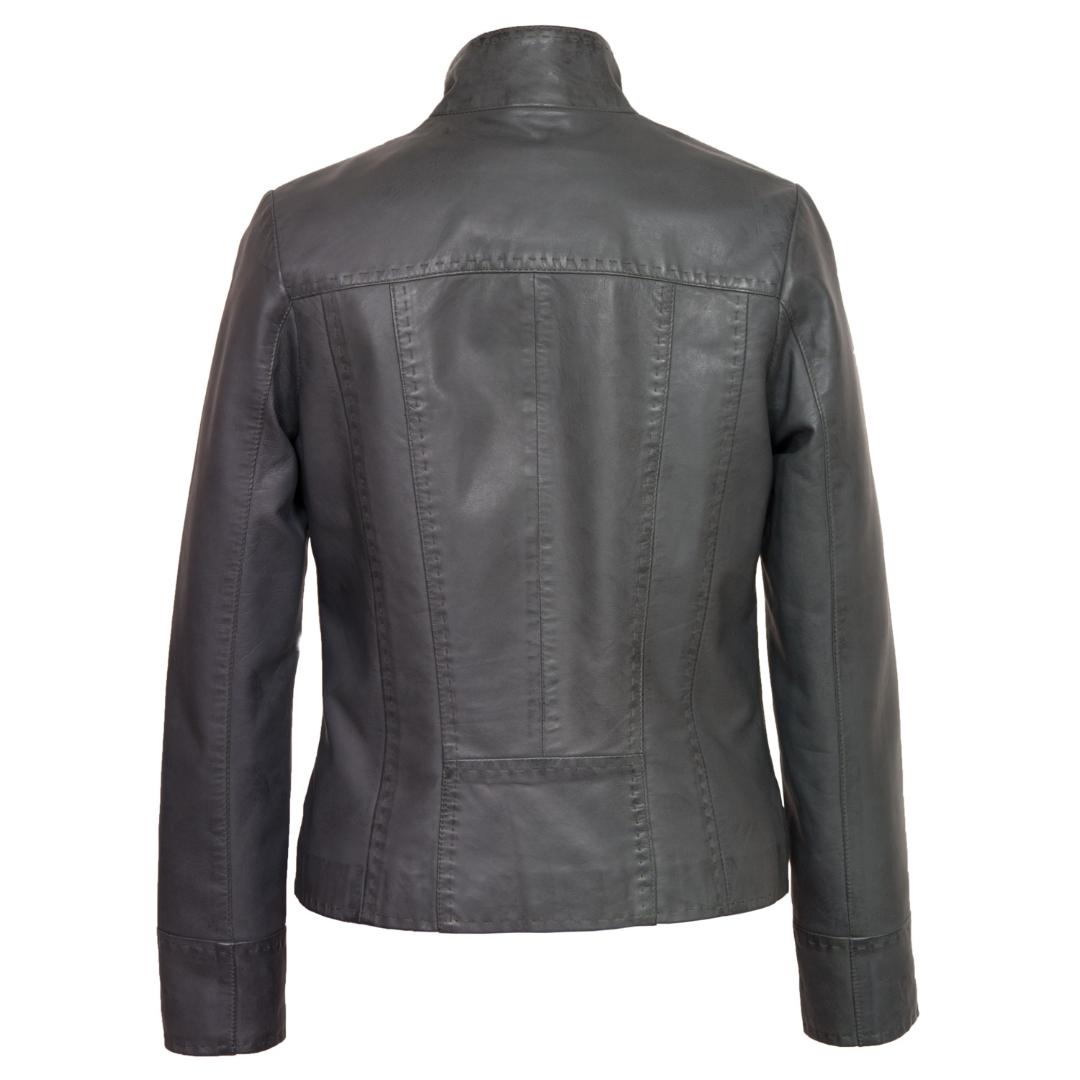 Hidepark May: Women’s Grey Leather Jacket