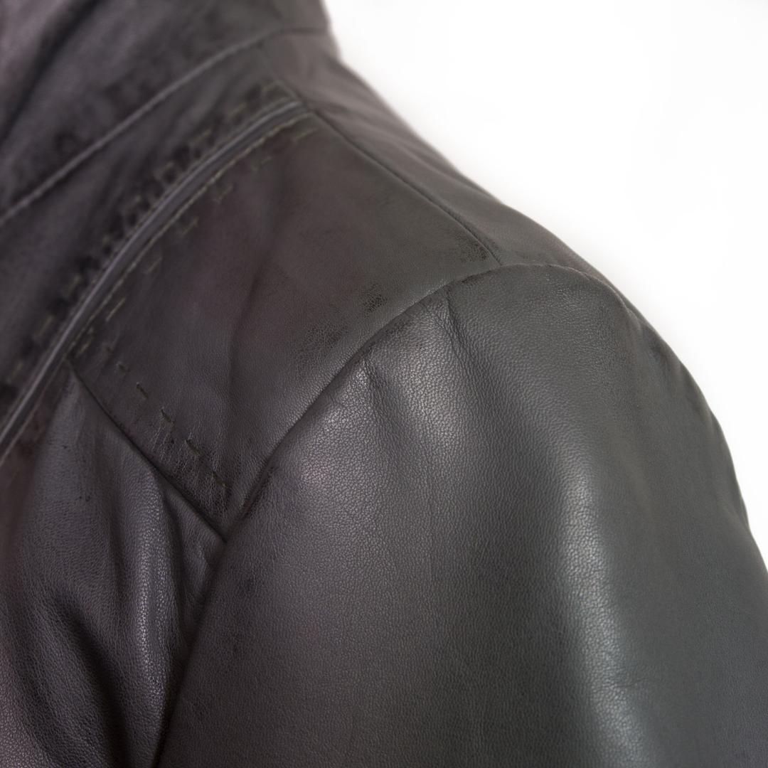 Hidepark May: Women’s Grey Leather Jacket