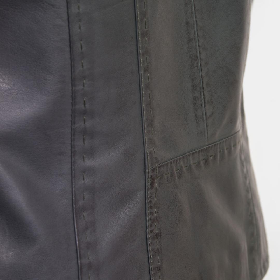 Hidepark May: Women’s Grey Leather Jacket