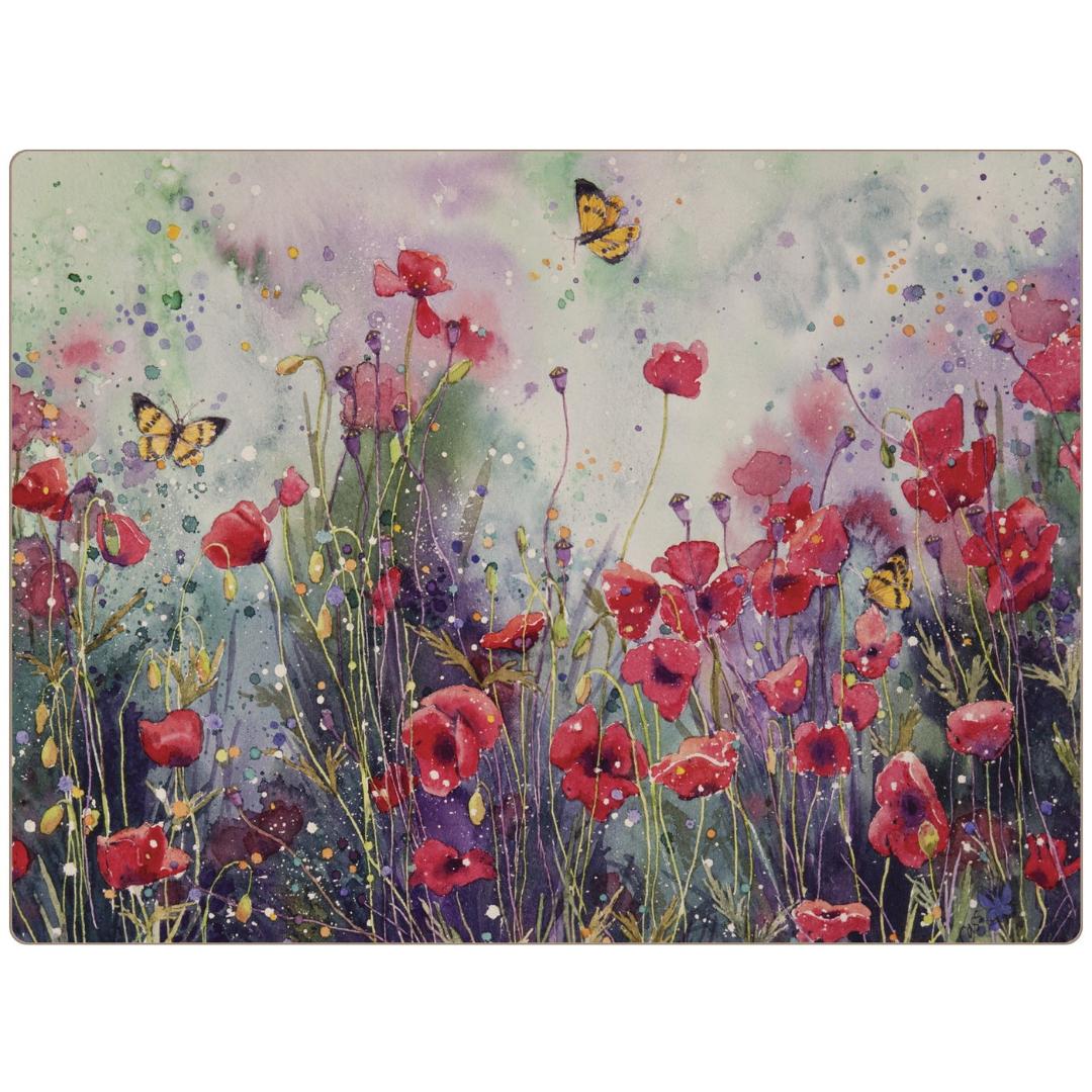 iStyle My Home Poppy Field Placemats - Set Of 4