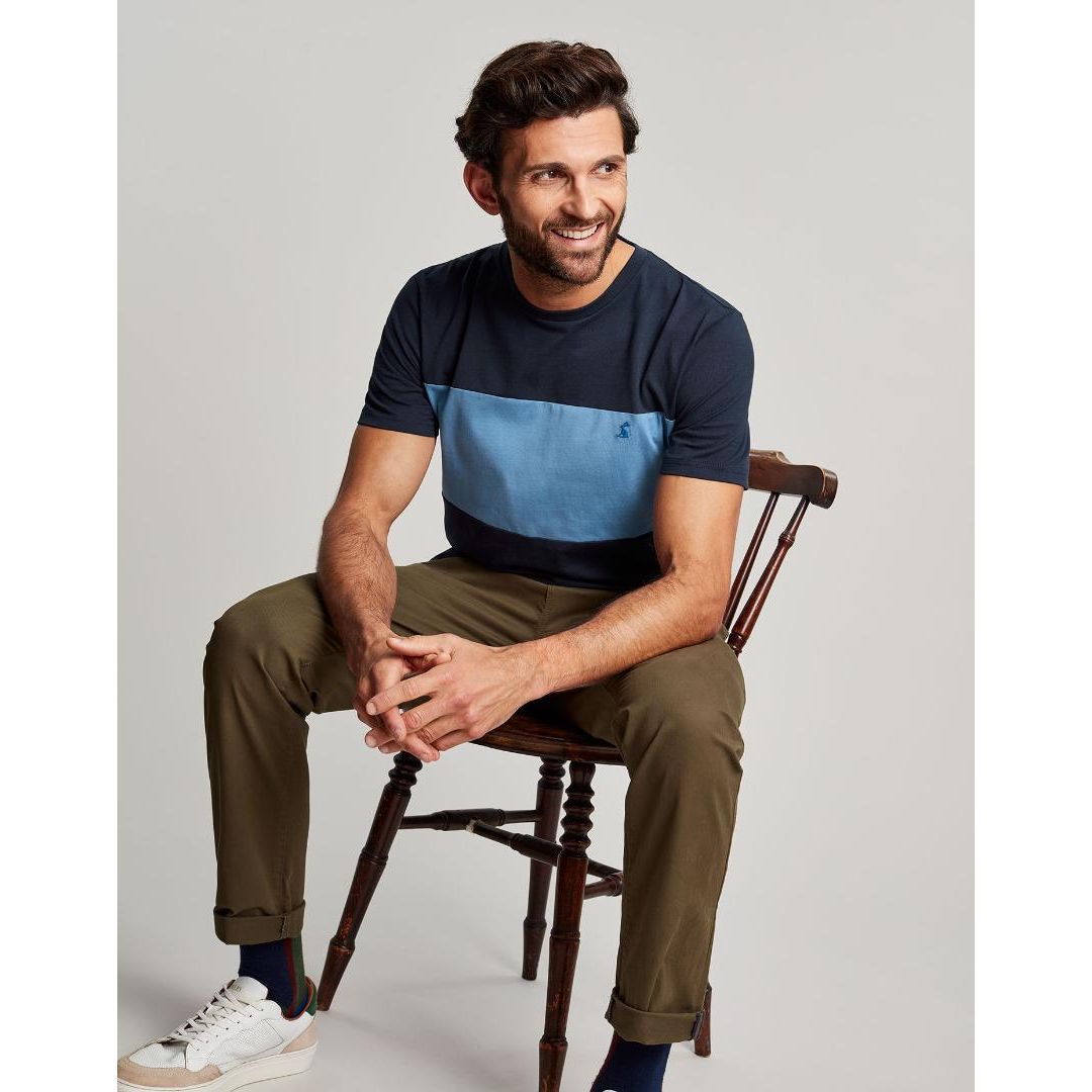 Joules Colourblock Short Sleeve T-shirt - Blue