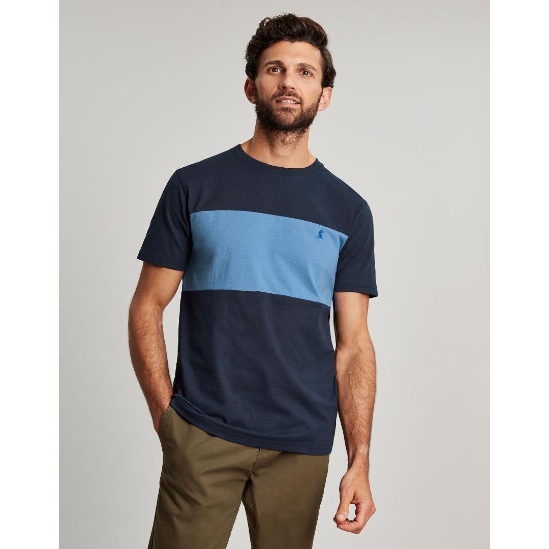 Joules Colourblock Short Sleeve T-shirt - Blue