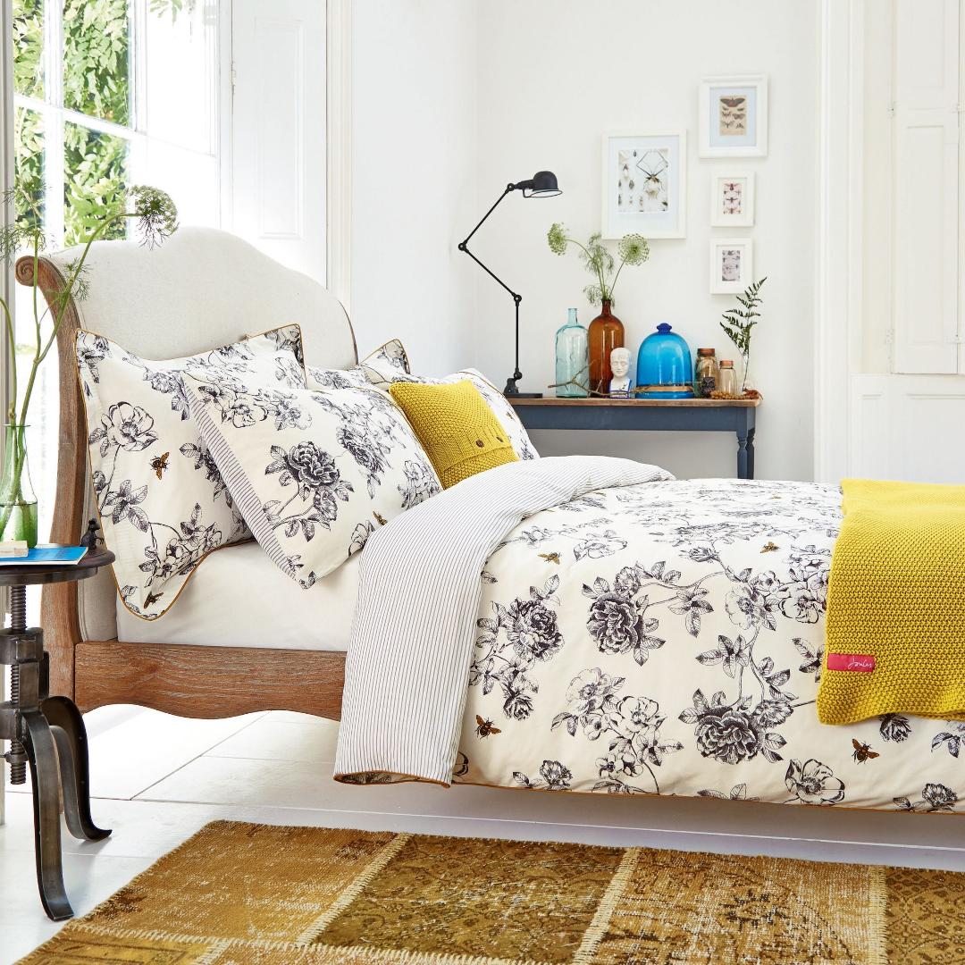 Joules Imogen Duvet Cover, Cream King Size