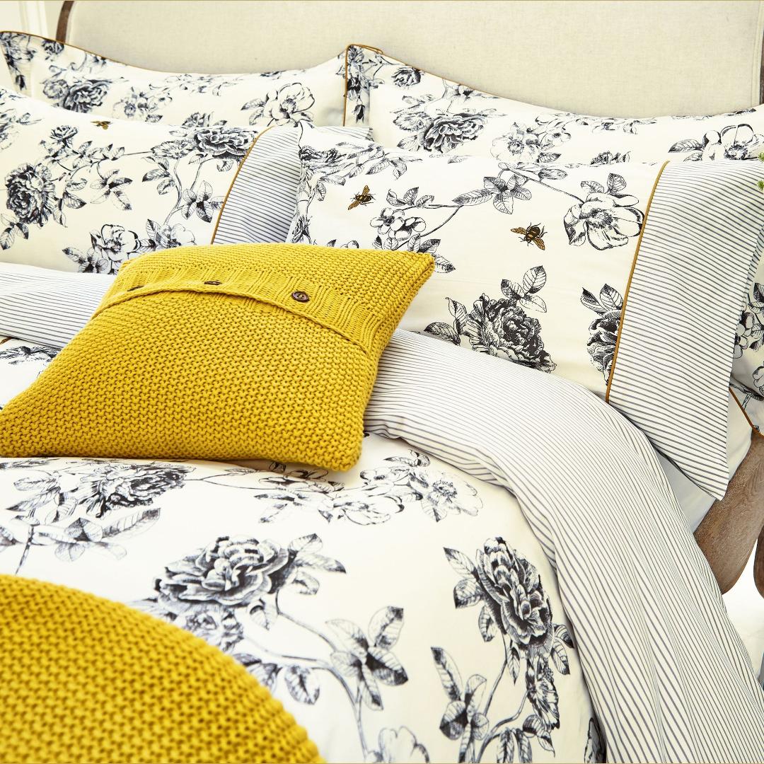 Joules Imogen Duvet Cover, Cream King Size