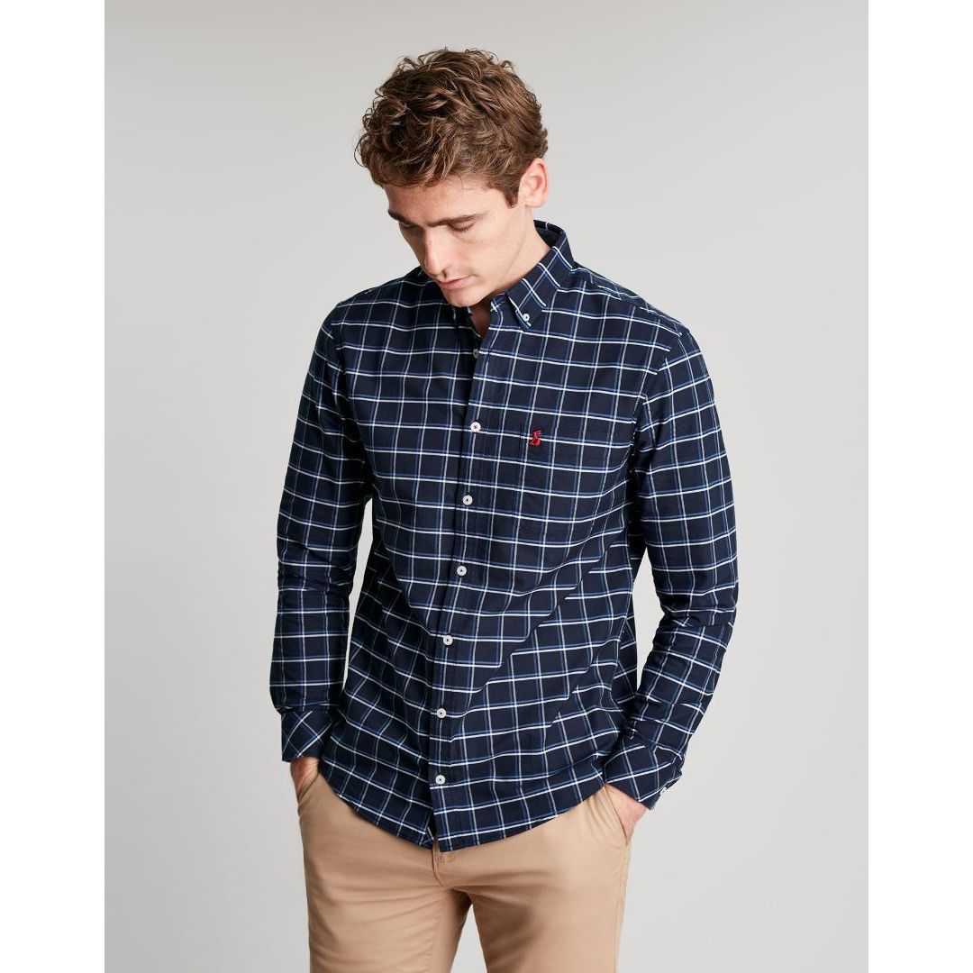 Joules Welford Fit Check Shirt - Navy Blue Check