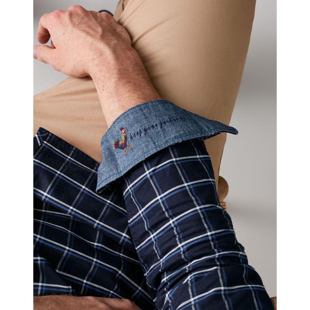 Joules Welford Fit Check Shirt - Navy Blue Check
