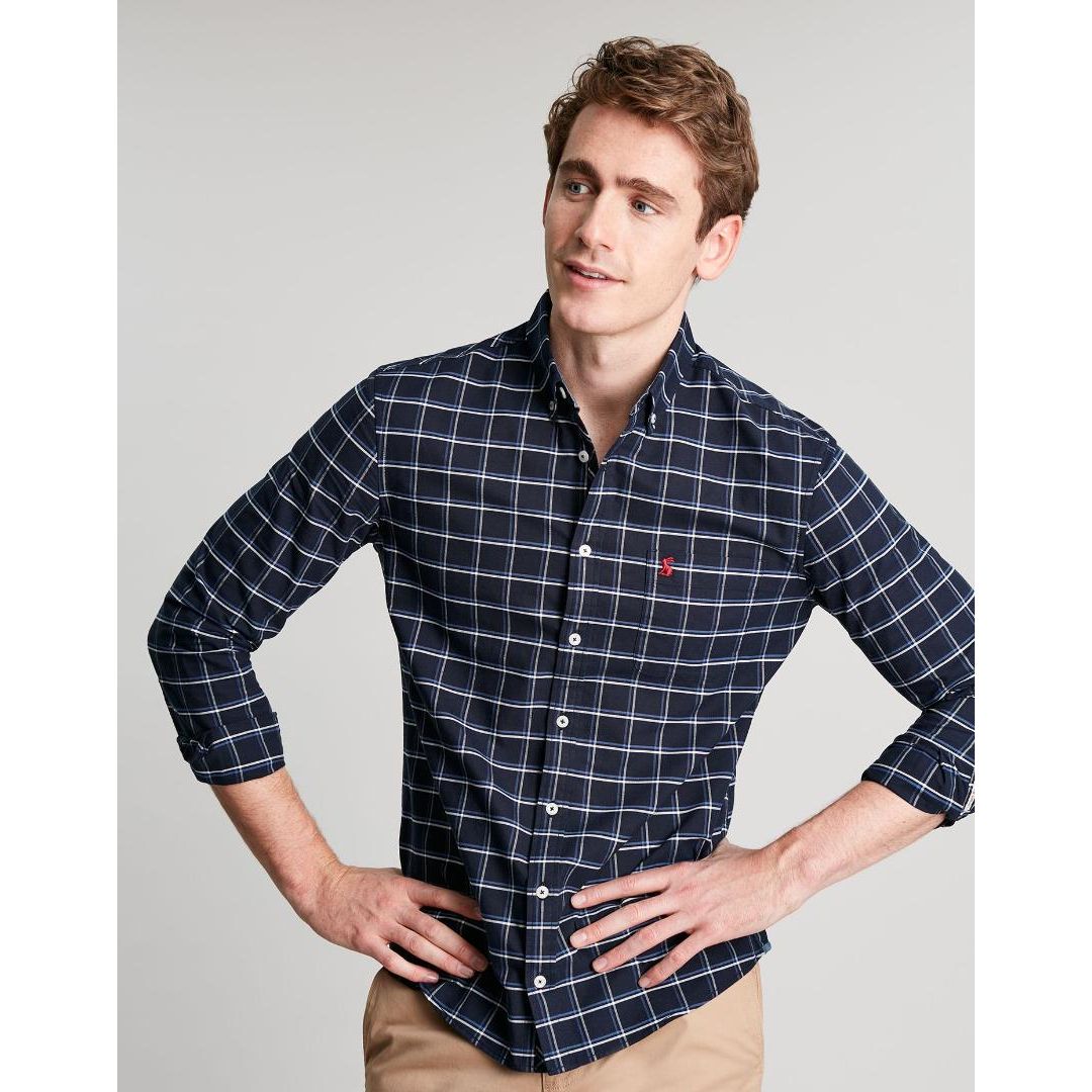 Joules Welford Fit Check Shirt - Navy Blue Check