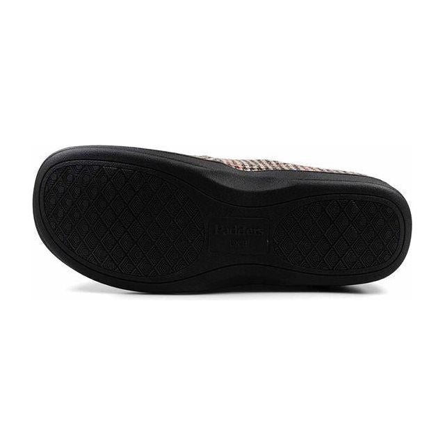Padders Tom Mens Slippers - Brown Hounds Tooth