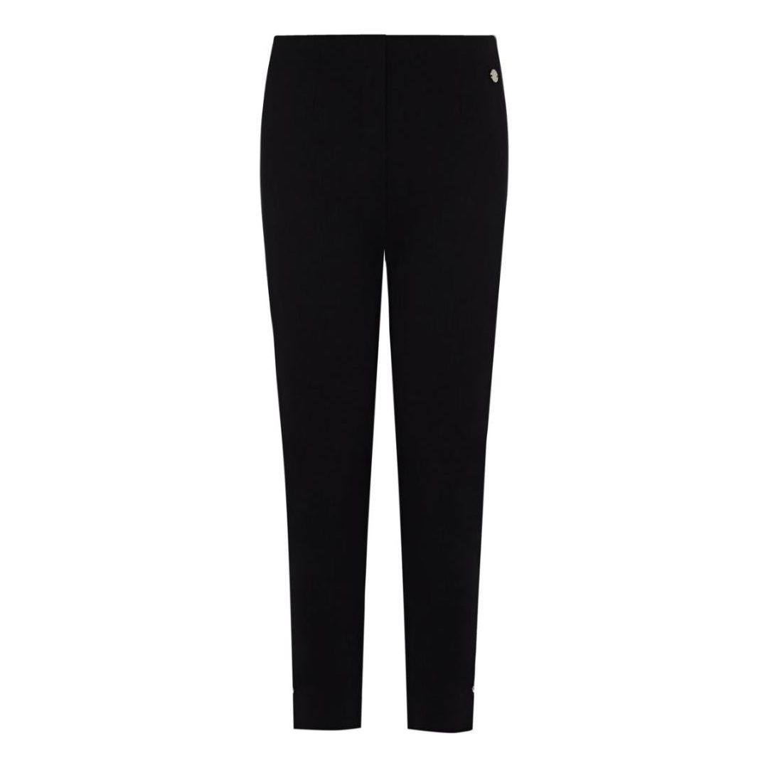 PENNY PLAIN Black Cropped Bengaline Trousers