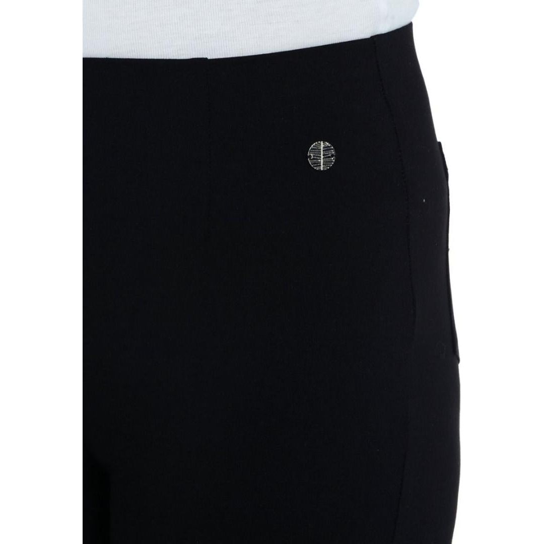 PENNY PLAIN Black Cropped Bengaline Trousers