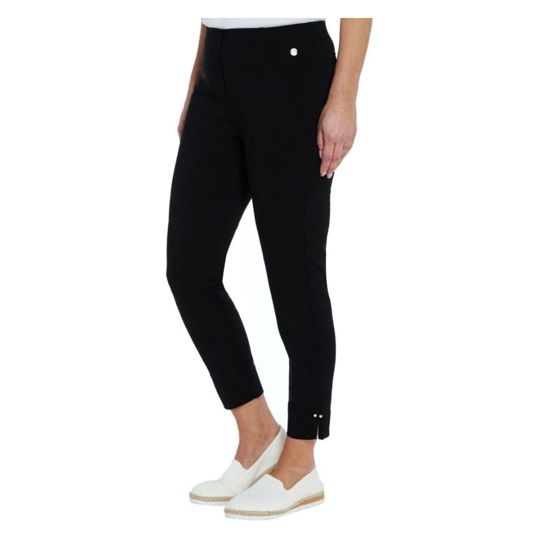 PENNY PLAIN Black Cropped Bengaline Trousers
