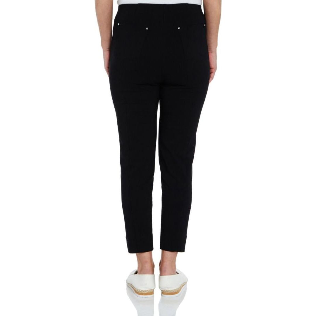 PENNY PLAIN Black Cropped Bengaline Trousers