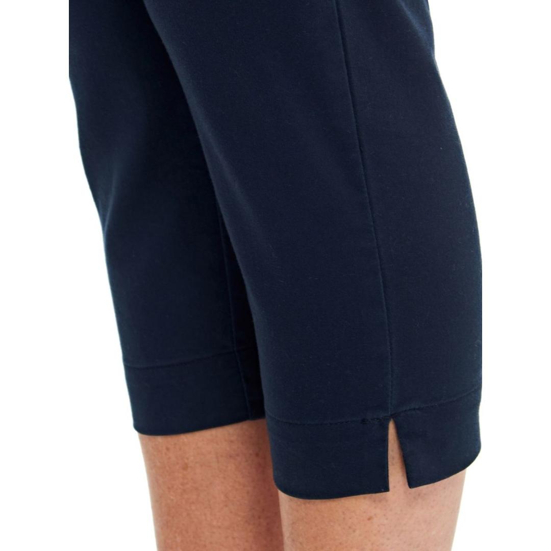 PENNY PLAIN Navy Twill Cropped Trousers