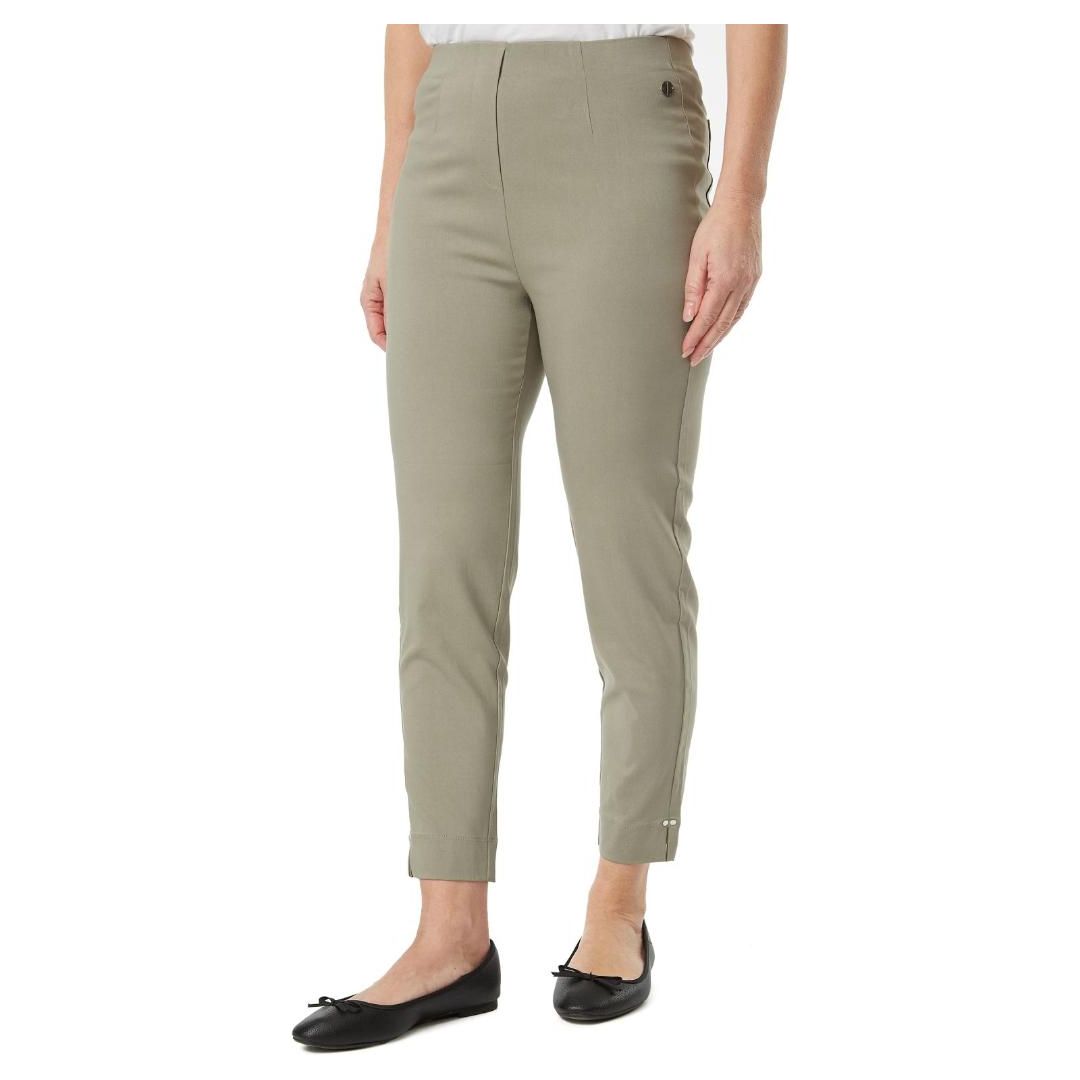 PENNY PLAIN Sage Cropped Bengaline Trousers