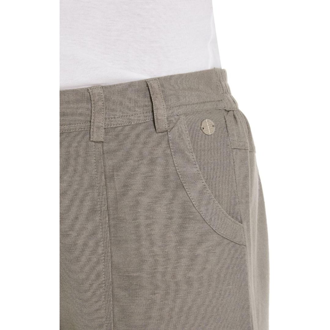 PENNY PLAIN Sage Linen Blend Cropped Trousers