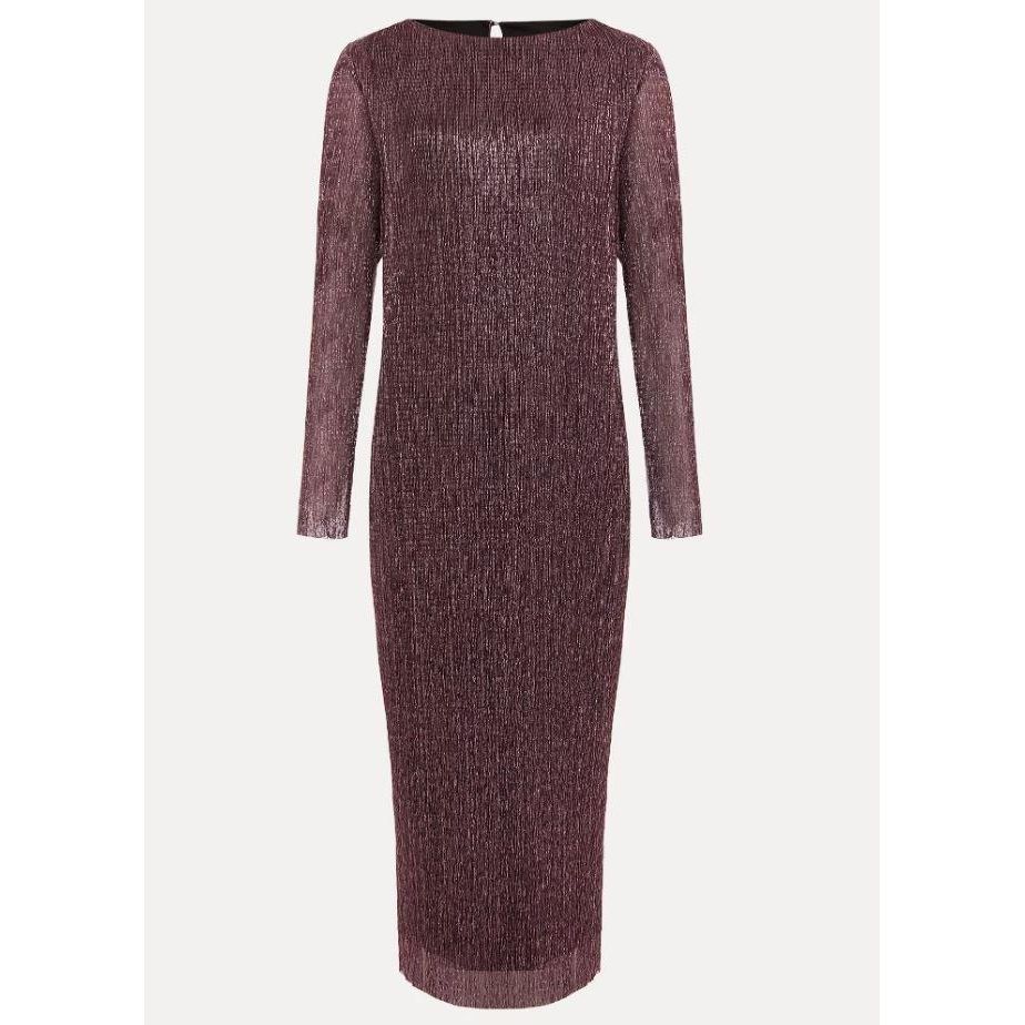 Phase Eight Alix Pink Plisse Midi Dress - Pink