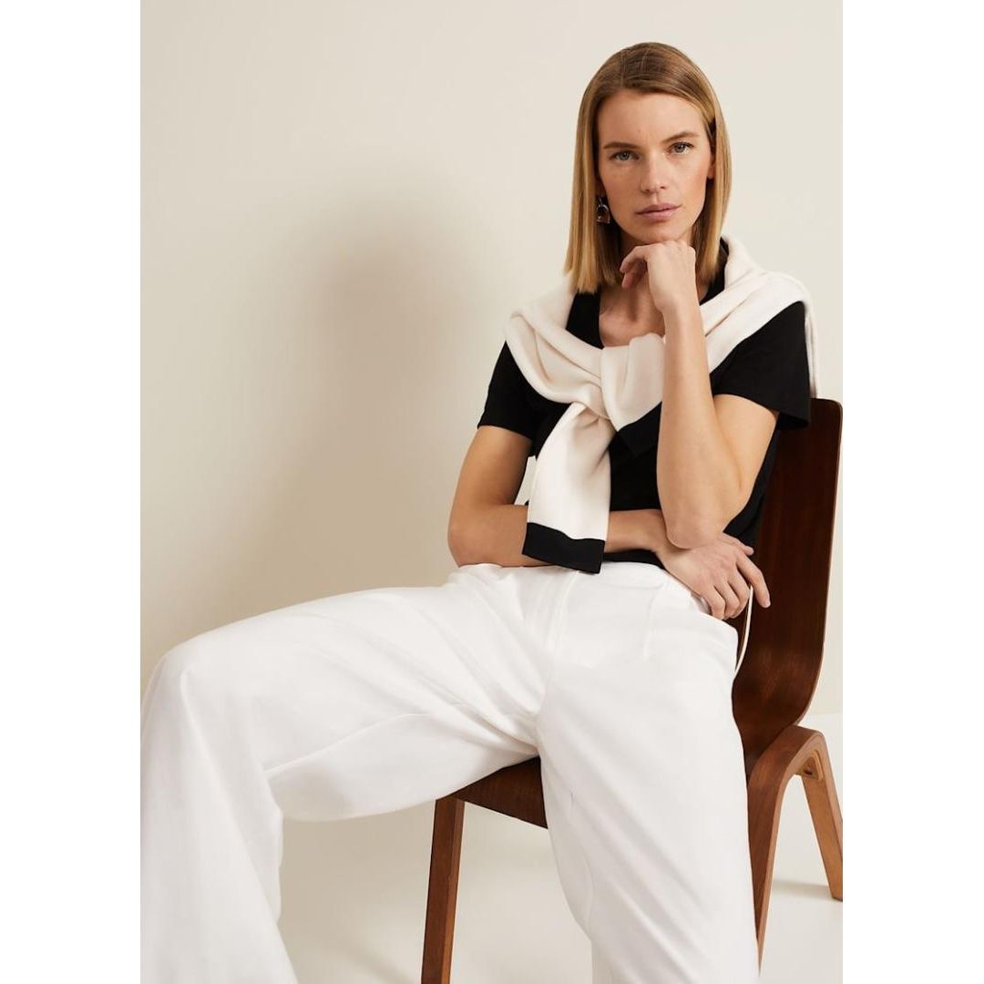 Phase Eight Elspeth V Neck Top - Black