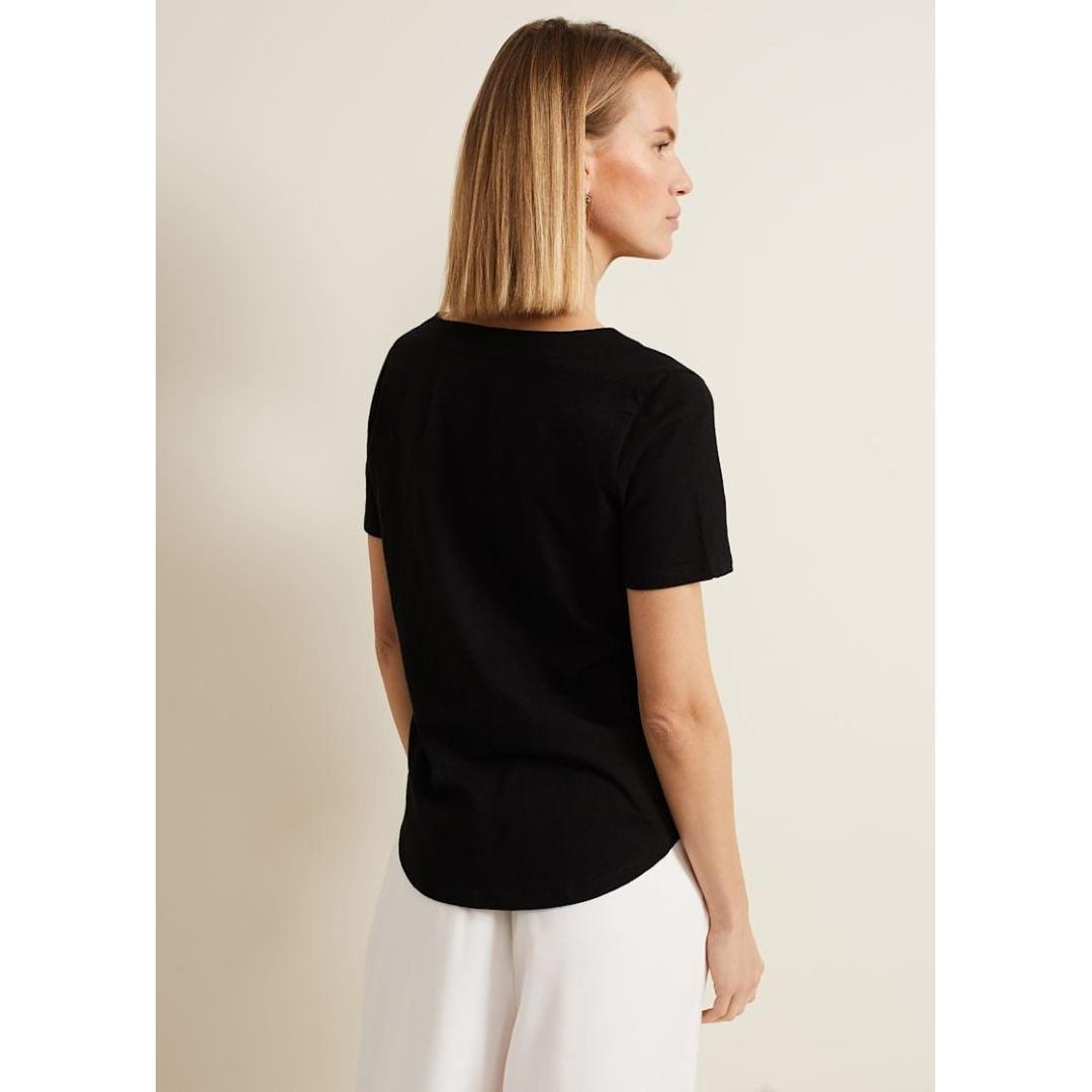 Phase Eight Elspeth V Neck Top - Black