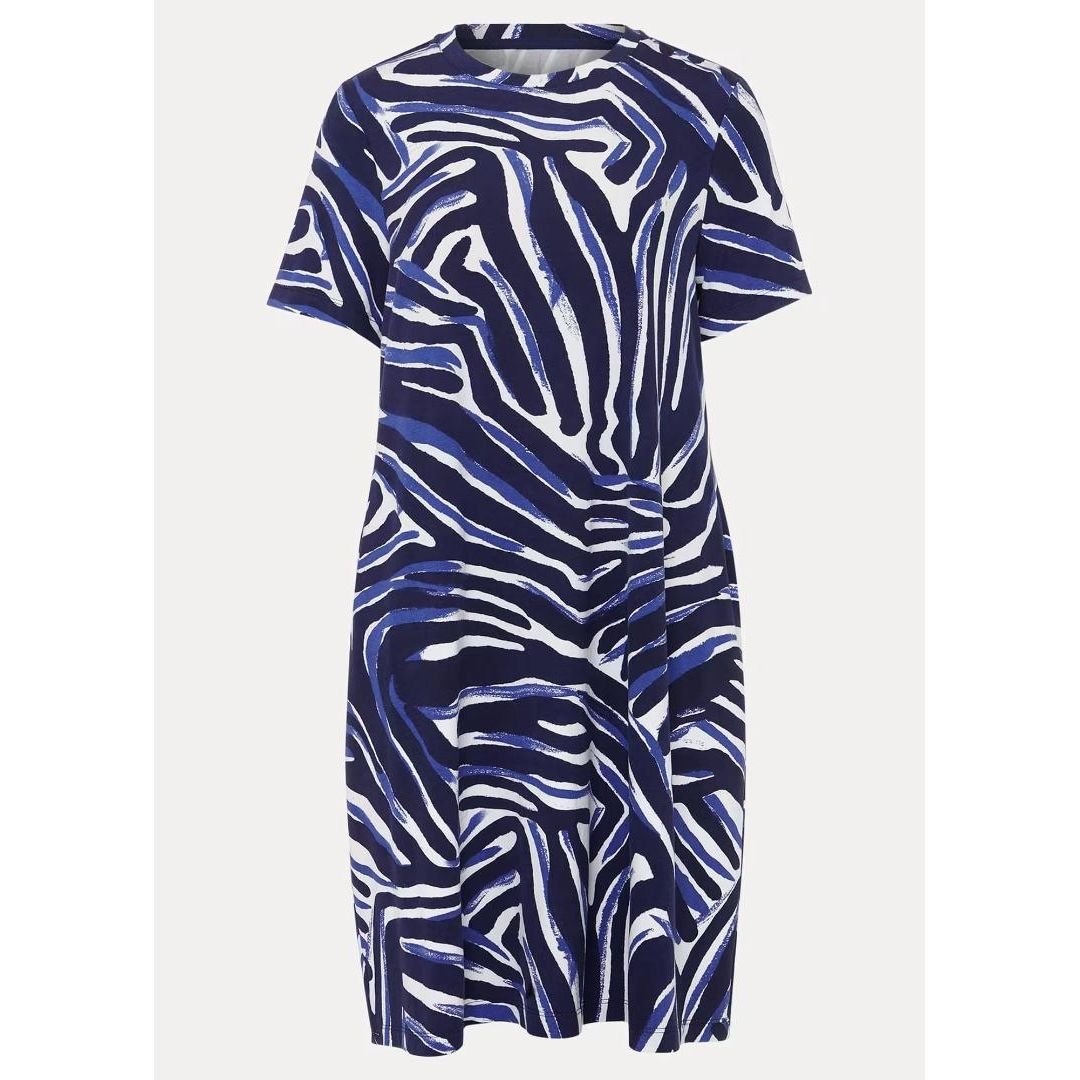 Phase Eight Isabelle Zebra Print Mini Dress - Blue/Multi