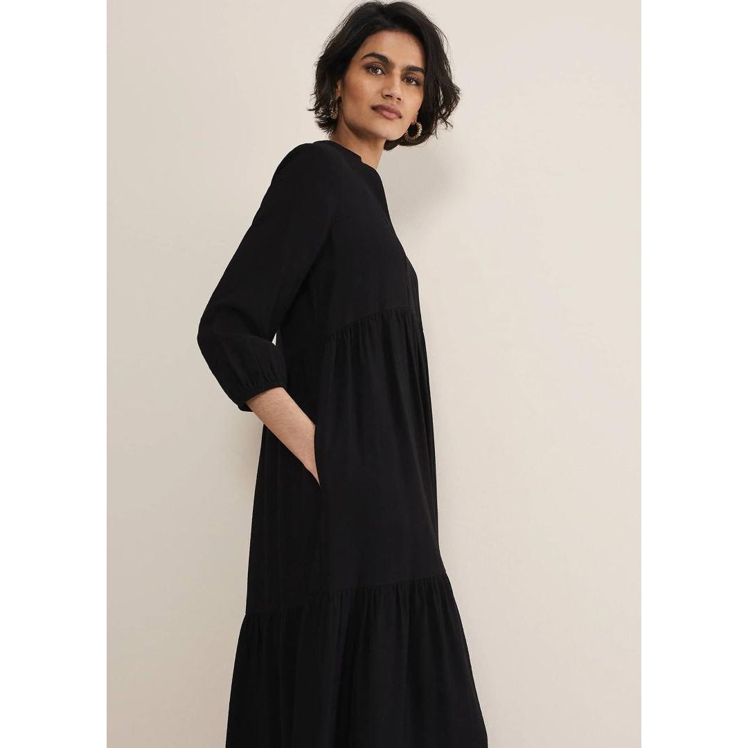 Phase Eight Jayde Midaxi Tiered Dress - Black