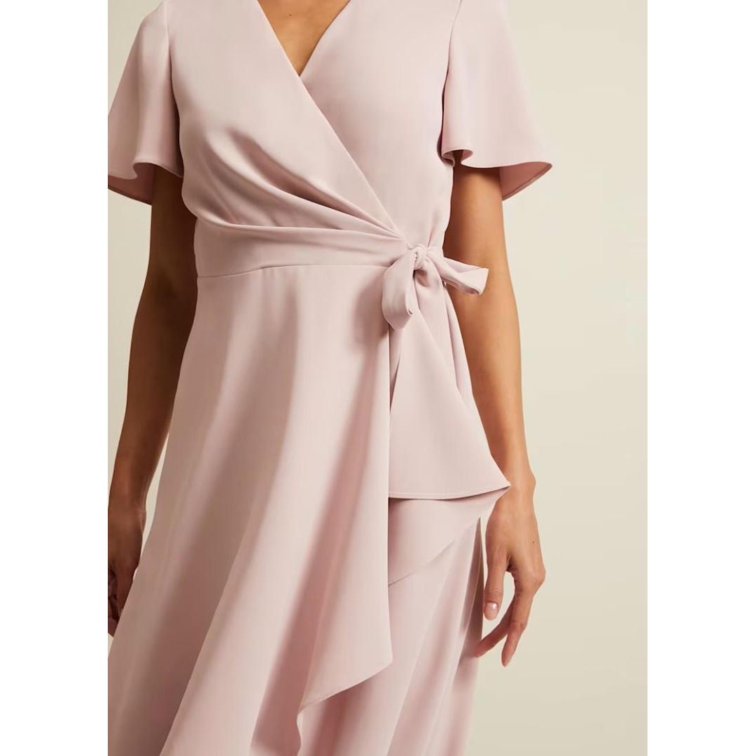 Phase Eight Julissa Frill Wrap Midi Dress - Antique Rose