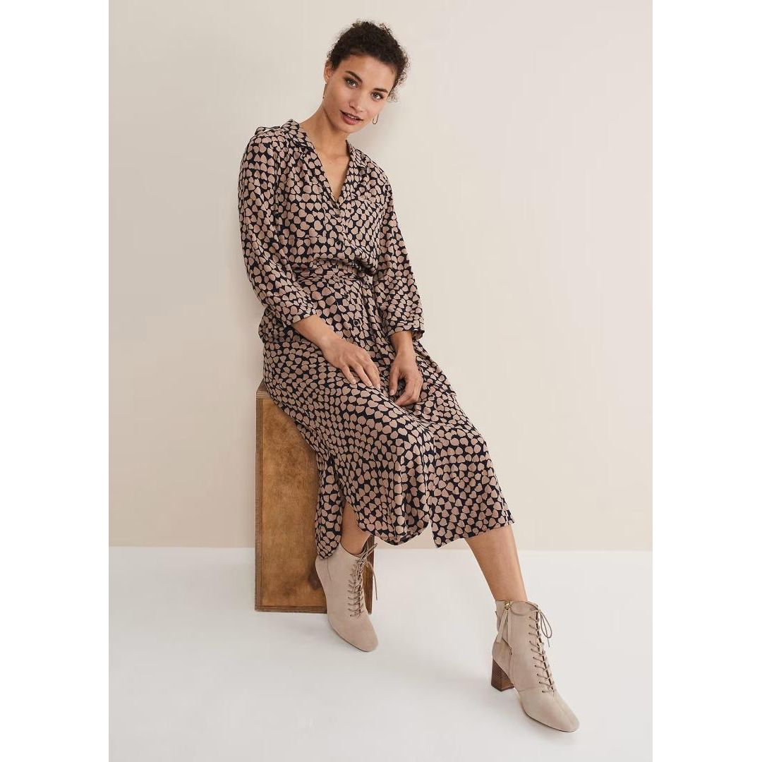 Phase Eight Kesia Utility Dress - Navy/Stone