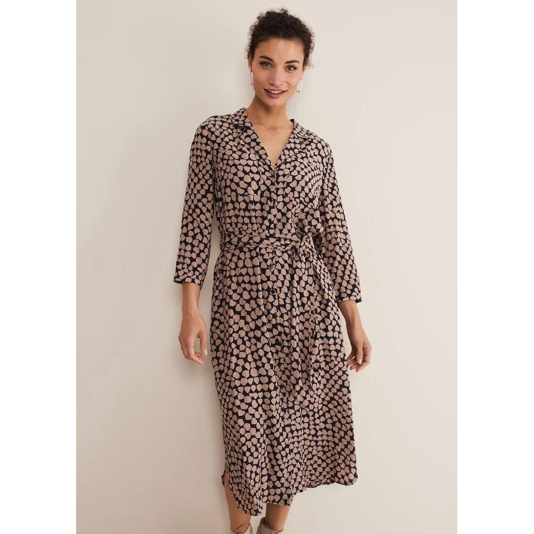 Phase Eight Kesia Utility Dress - Navy/Stone