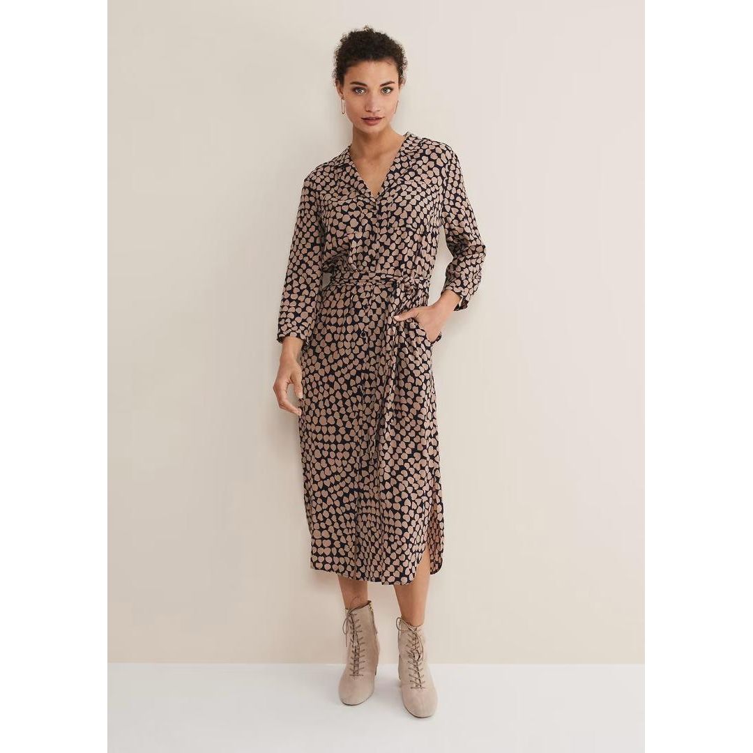 Phase Eight Kesia Utility Dress - Navy/Stone